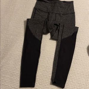 Gray and black leggings